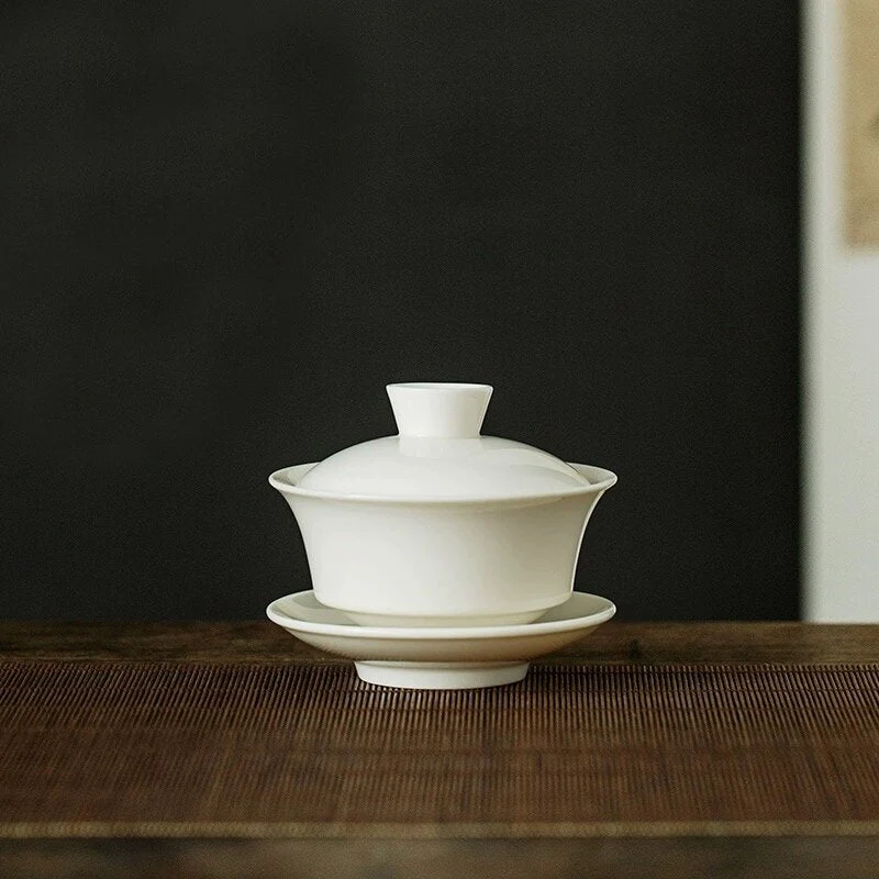 Gaiwans en porcelaine 100/120/130ml Yingqing glaze