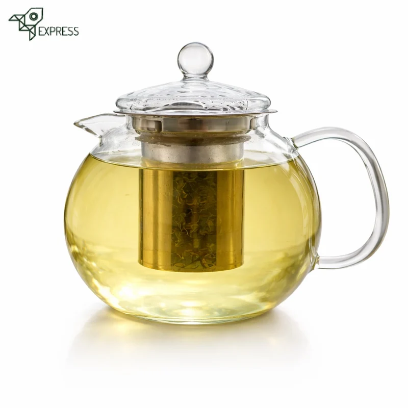 Théière en Verre et Inox 0.85-1.3L-1.7L