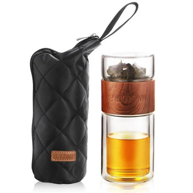 Infuseur thé portable Verre double paroi 330ml