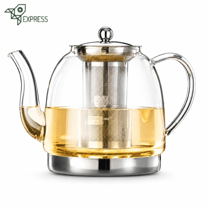 Théière en Verre pour Induction Bouilloire 1,8L