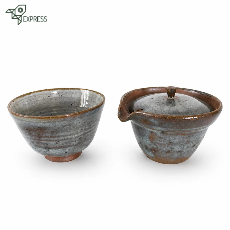 Théière et Tasse Assorties Grès 160ml