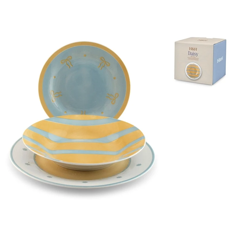 Daisy Servizio Piatti In Porcellana - Set 18 Pz