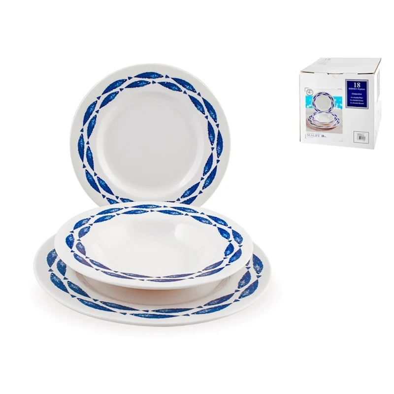 Sealife James Sadler & Sons Servizio Piatti In Terracotta - Set 18 Pz