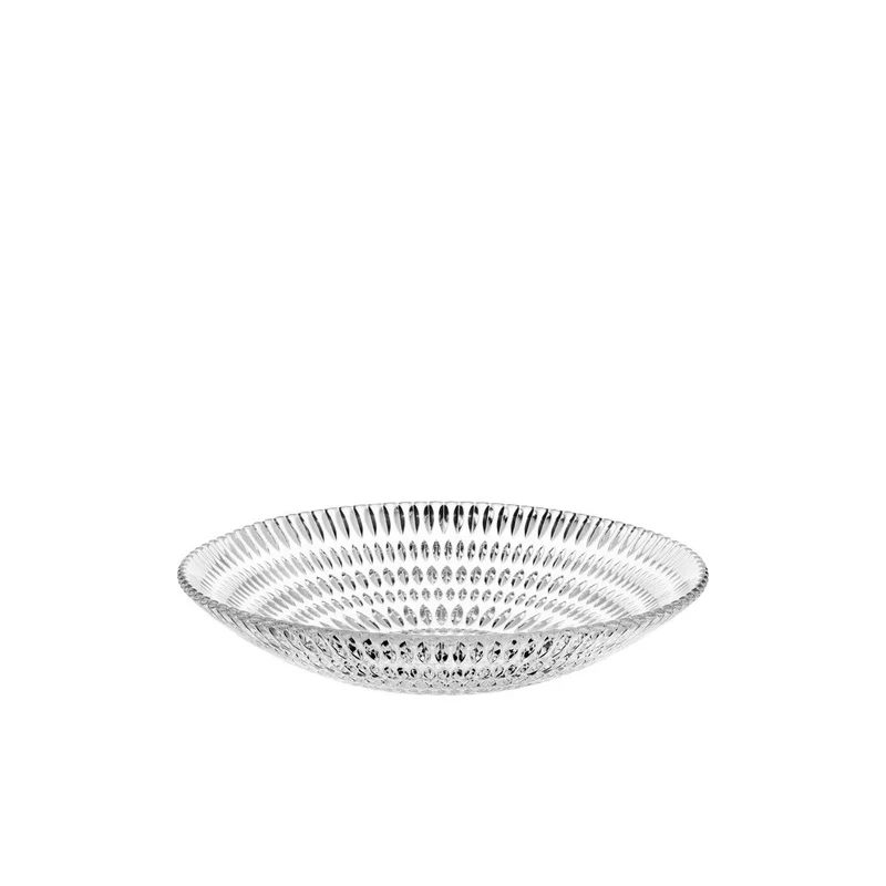 25 cm - Ethno Coppa Centro Tavola In Vetro Cristallino