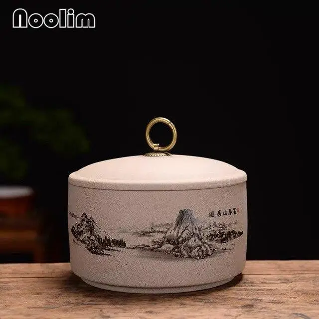 Grosse boite à thé en céramique - 5 motifs