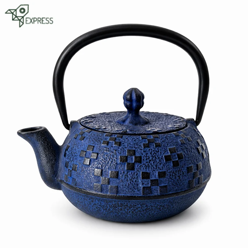 Théière Bleue en Fonte Japonaise Hōseidō Kasuri 300ml