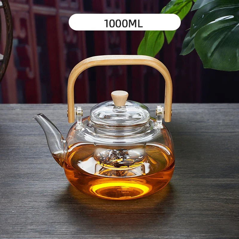 Théière en verre borosilicate avec infuseur