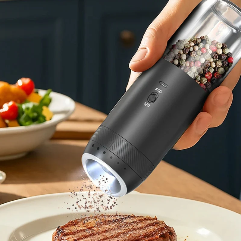 Moulin à Poivre Electrique | Inverto™ Capteur de Gravité Rechargeable