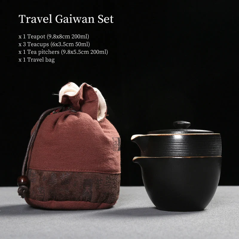 service à thé de voyage 200ml avec sac