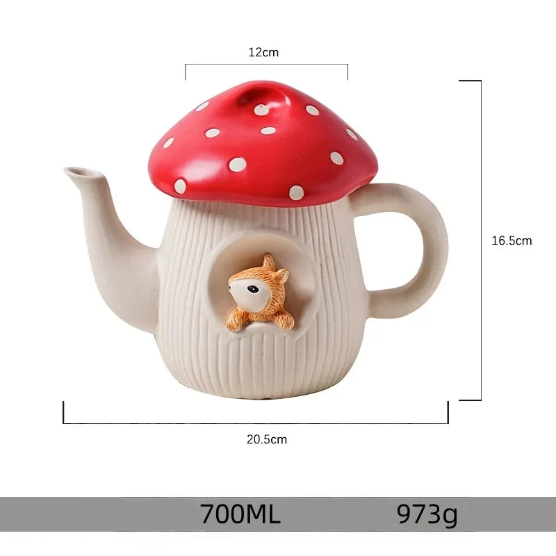 Théière en Céramique Service Champignon 700ml