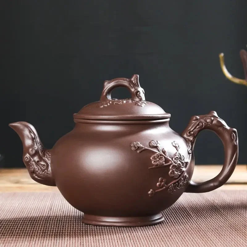 Théière Chinoise en Argile Motif Fleurs 500ML | La Théière de Lulu