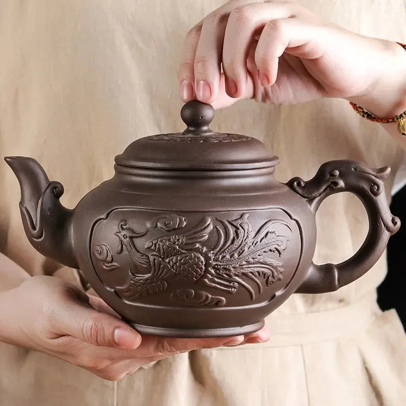Théière Chinoise en Argile Motif Coq 500ML | La Théière de Lulu