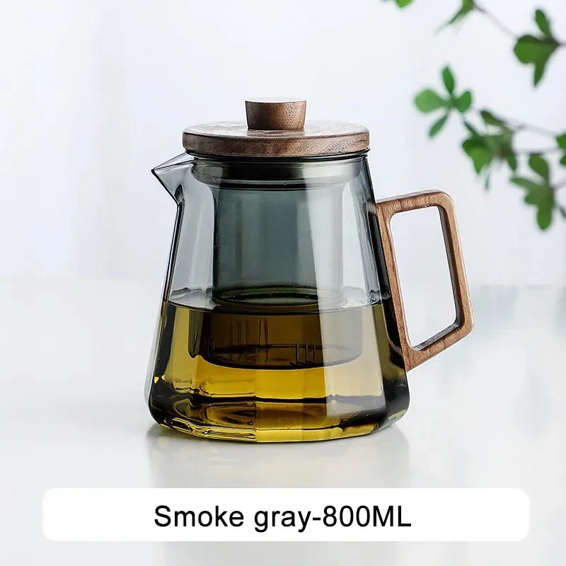 Théière Scandinave en Verre 800ml : Chic Minimaliste