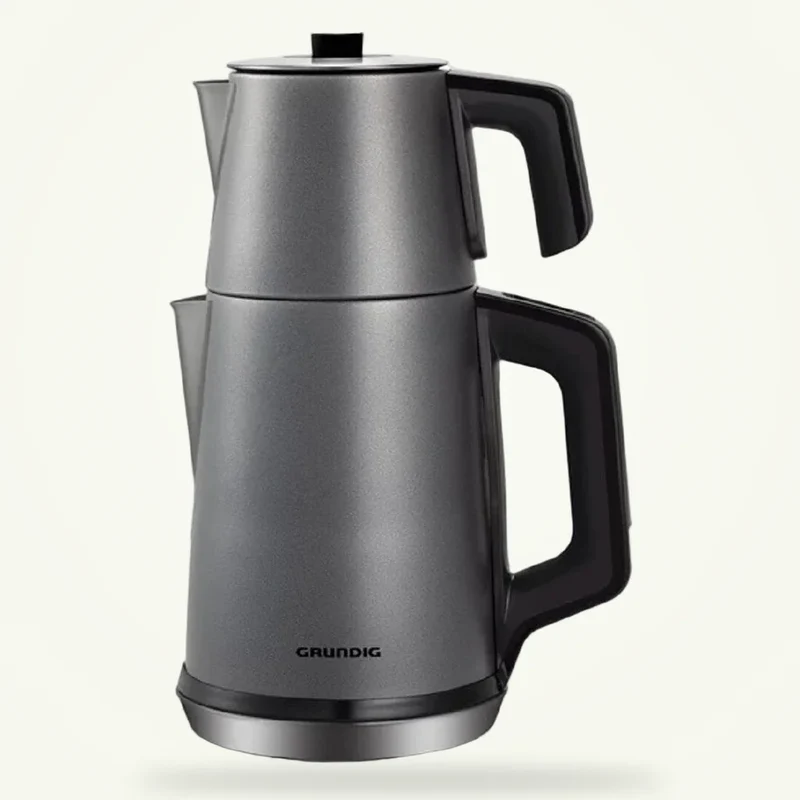 Théière Turque Électrique Çaydanlık Grundig 0,7L/1,7L Inox