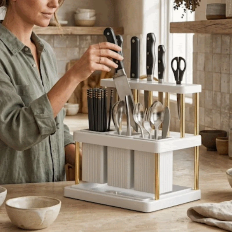 Pot Ustensiles Cuisine | UtensiRack™ Multifonction