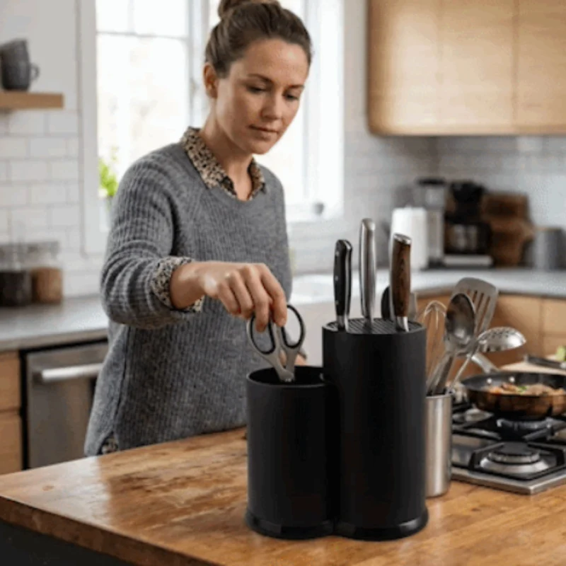 Pot Ustensiles Cuisine | 2 Compartiments