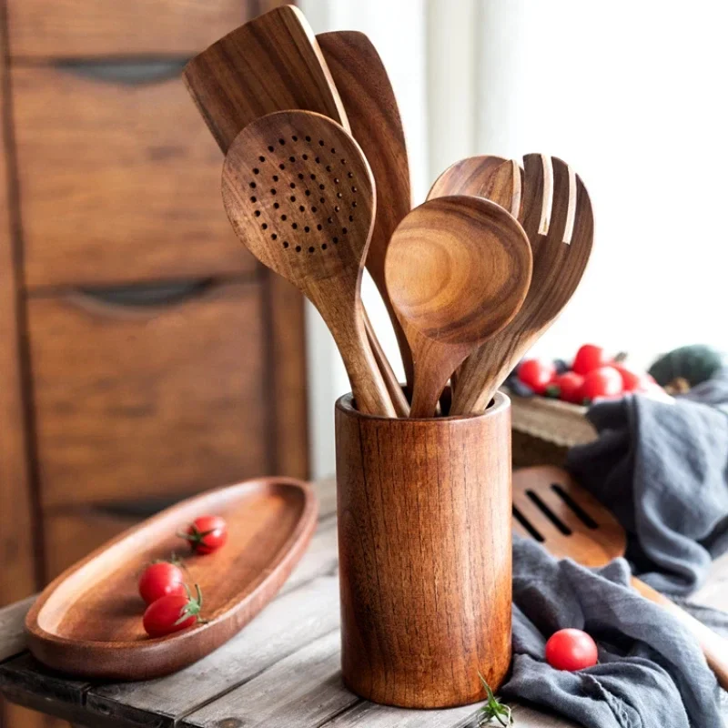 Pot Ustensiles de Cuisine en Bois
