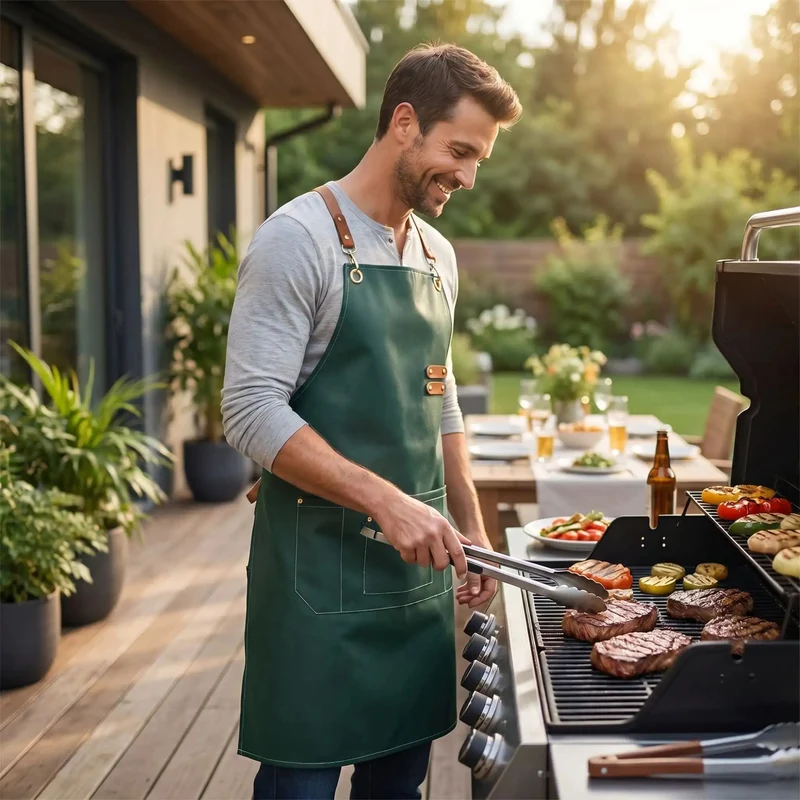 Tablier de Cuisine Homme | Chic Similicuir Imperméable