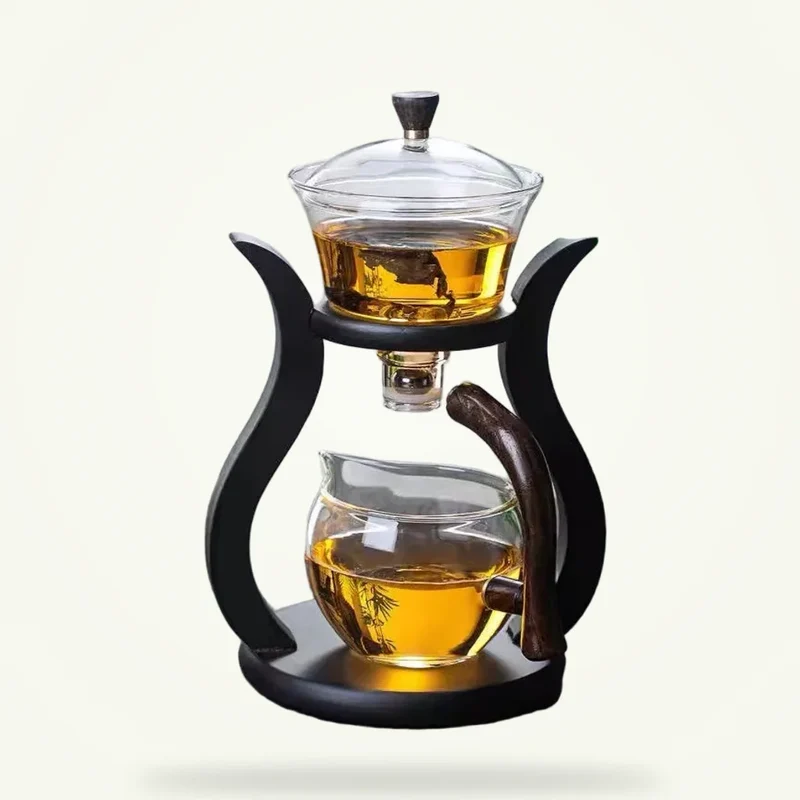 Théière Rotative Magnétique Verre