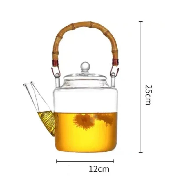 Théière en Verre Anse Bambou 1300ml