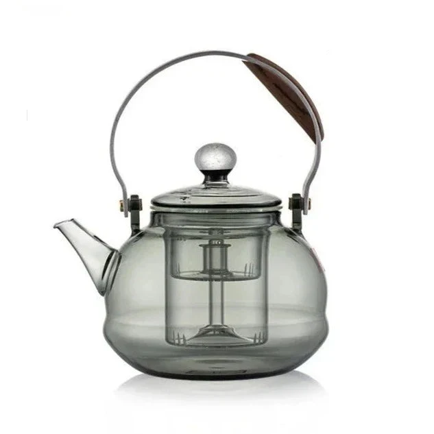 Bouilloire et Théière en Verre Double Filtre 1L