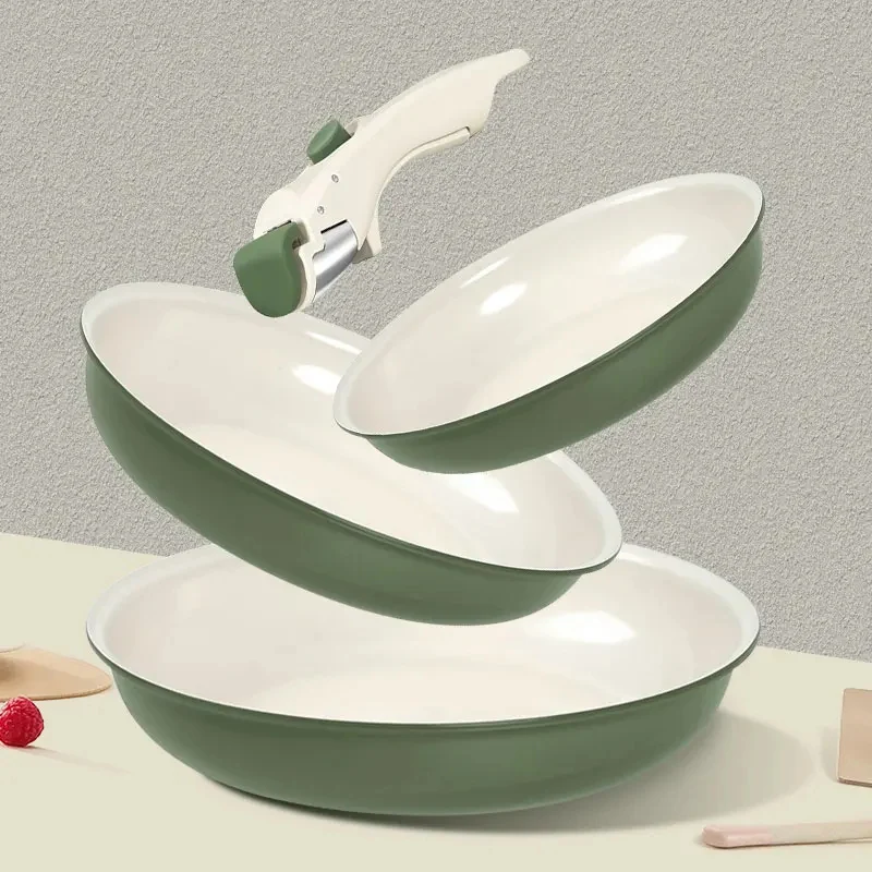 POELES POIGNEES AMOVIBLES | ModuCook™ Ensemble de 4 Pièces Vert