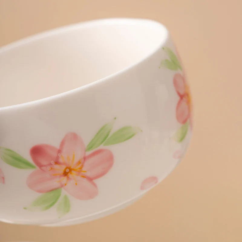 Set de matcha 450ml Fleurs rose