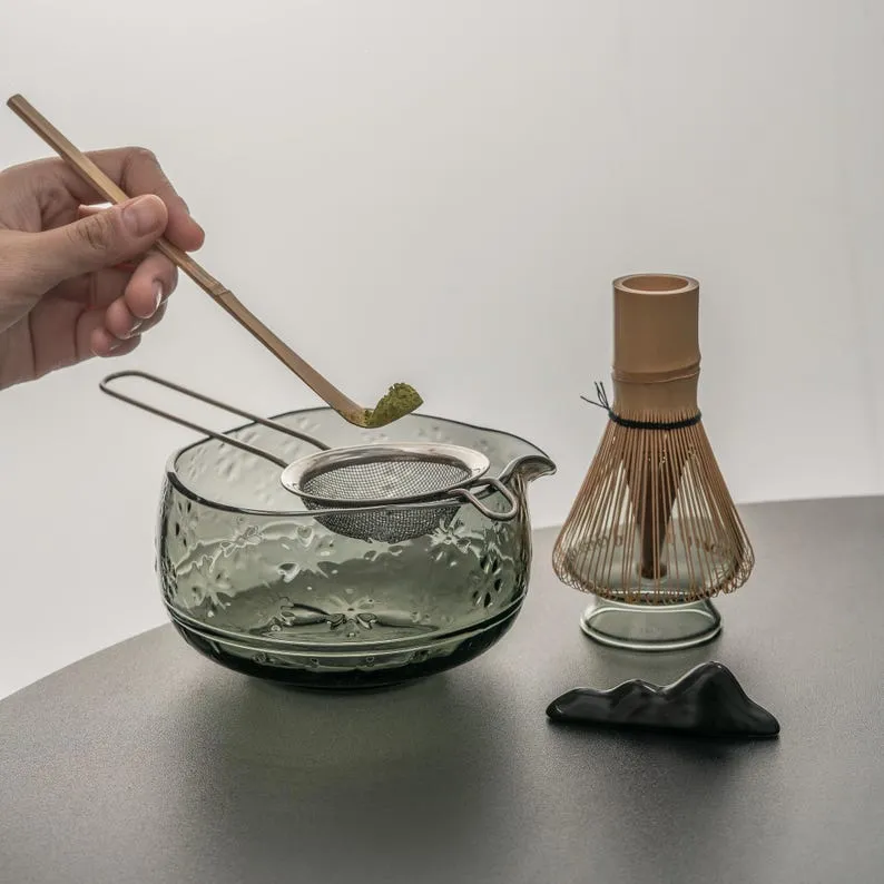 Set Matcha 600ml Glaçure Profonde Mouchetée Zen