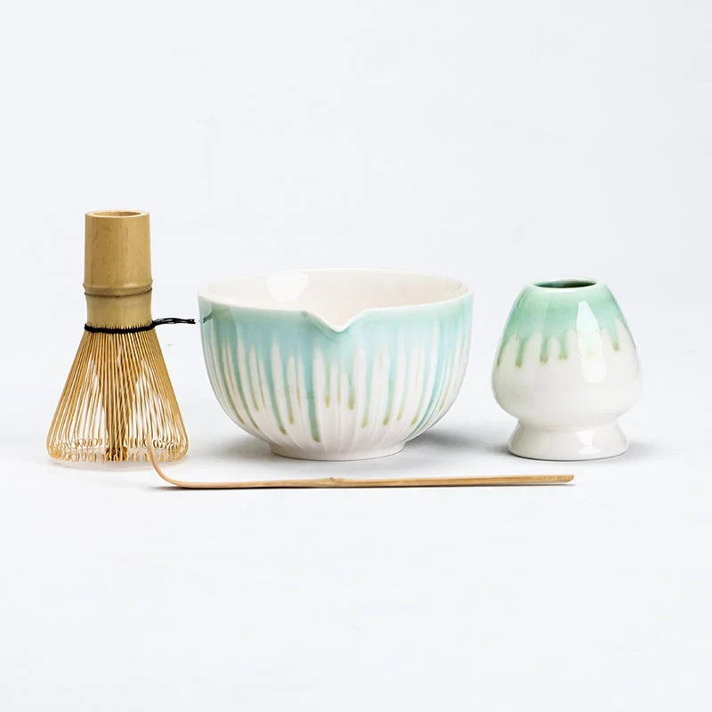 Set de Matcha vert 450ml glaçure coulante