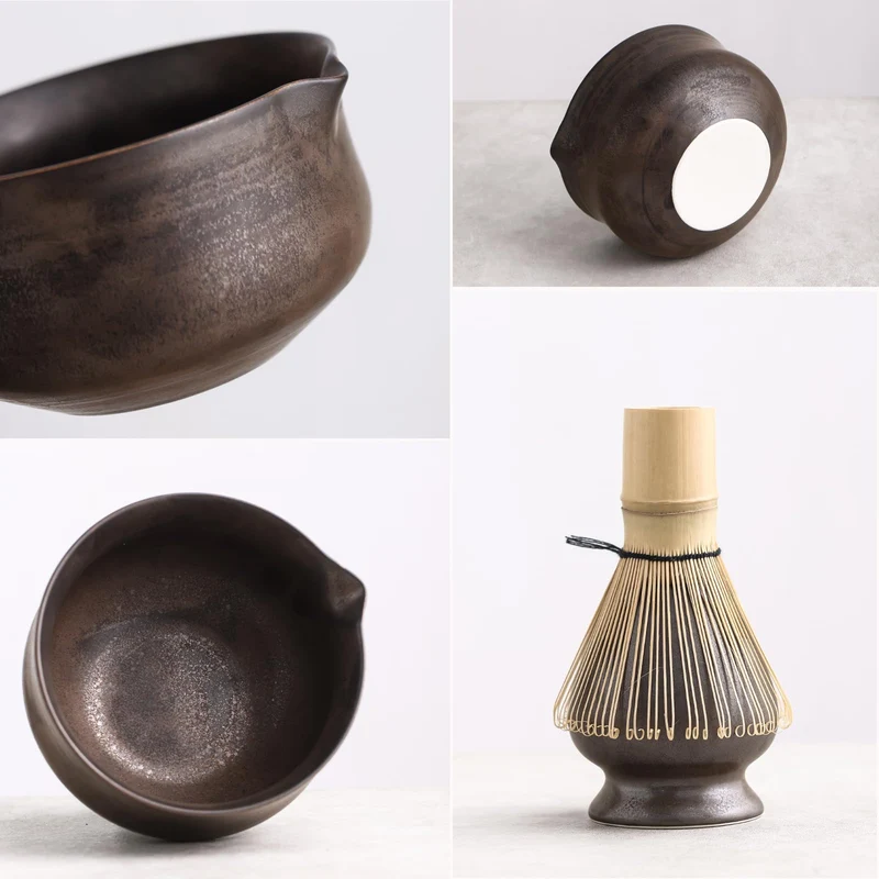 Set Matcha 500ml Bol Glaçure Dégradé Vert