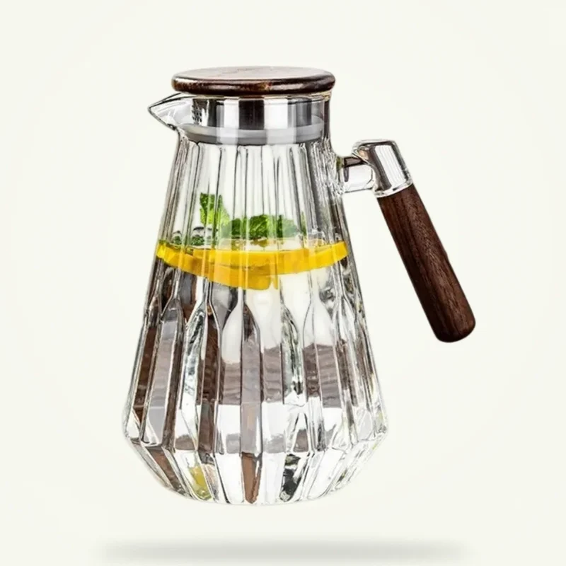 Carafe Scandinave en Verre avec Filtre 1,7L : Chic Minimaliste