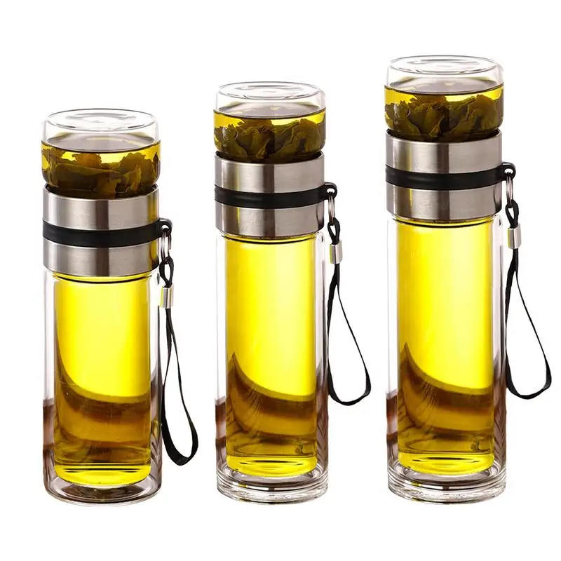 Bouteille Infuseur Thé Portable en Verre