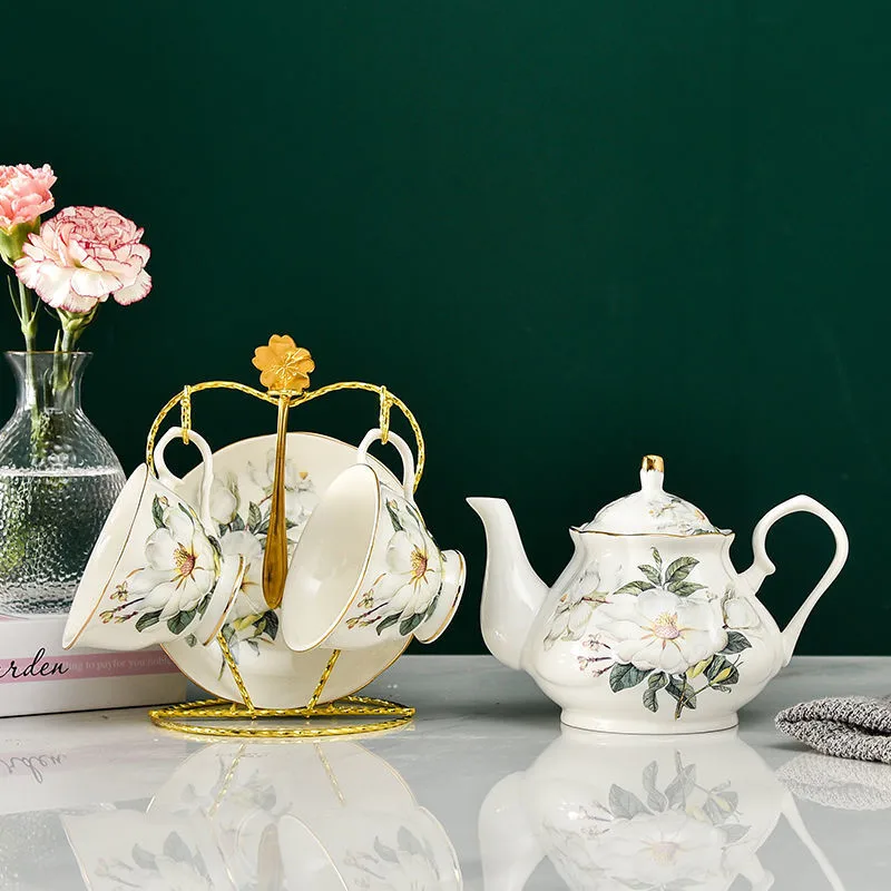 Service à Thé Anglais Vintage en Porcelaine