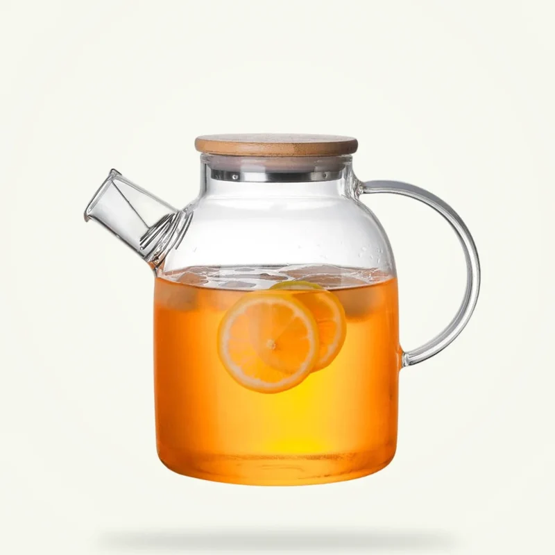 Théière en verre pour fleur de thé : verre borosilicate 1 L ou 1,8 L