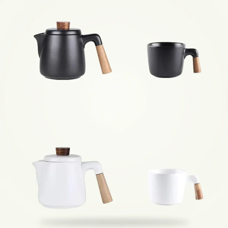 Service à thé scandinave céramique 1L - théière + tasses