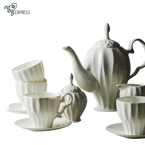 Service à Thé Blanc Porcelaine 1,2L