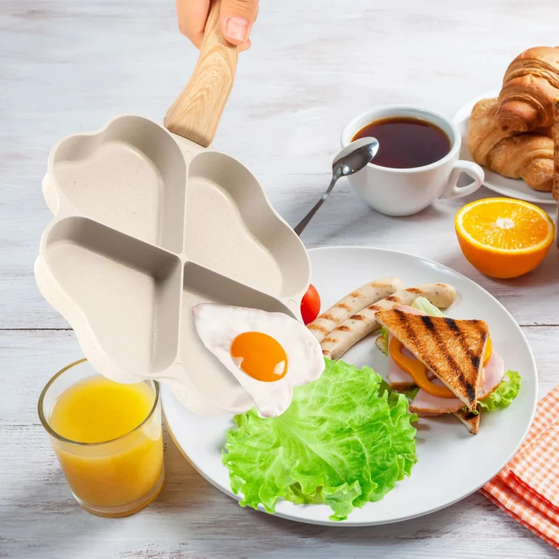 Poêle à Compartiments | CookLove™ Empreintes en Forme de Coeur
