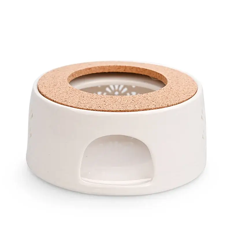 Chauffe-Théière Céramique Blanc – Base Liège