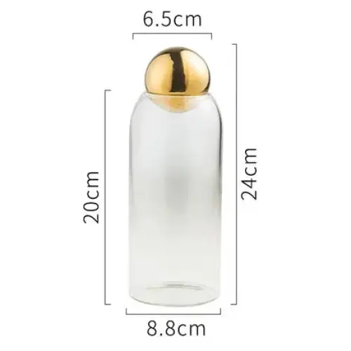 Bocal en Verre Doré