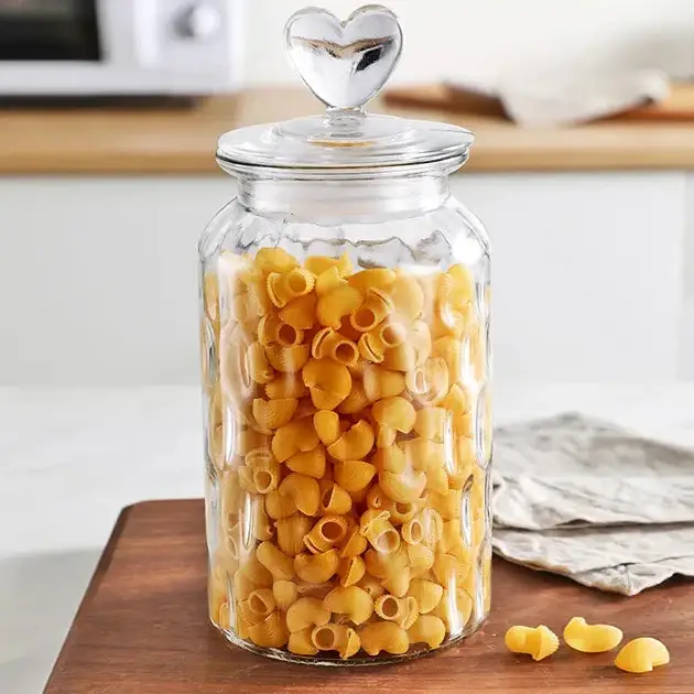 Pot à Thé Verre avec Couvercle Cœur