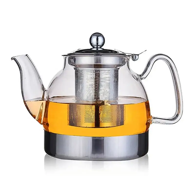 Théière inox en Verre Induction
