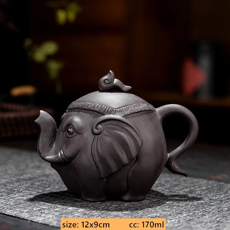 Petite Théière Yixing Éléphant et tasse 170ml