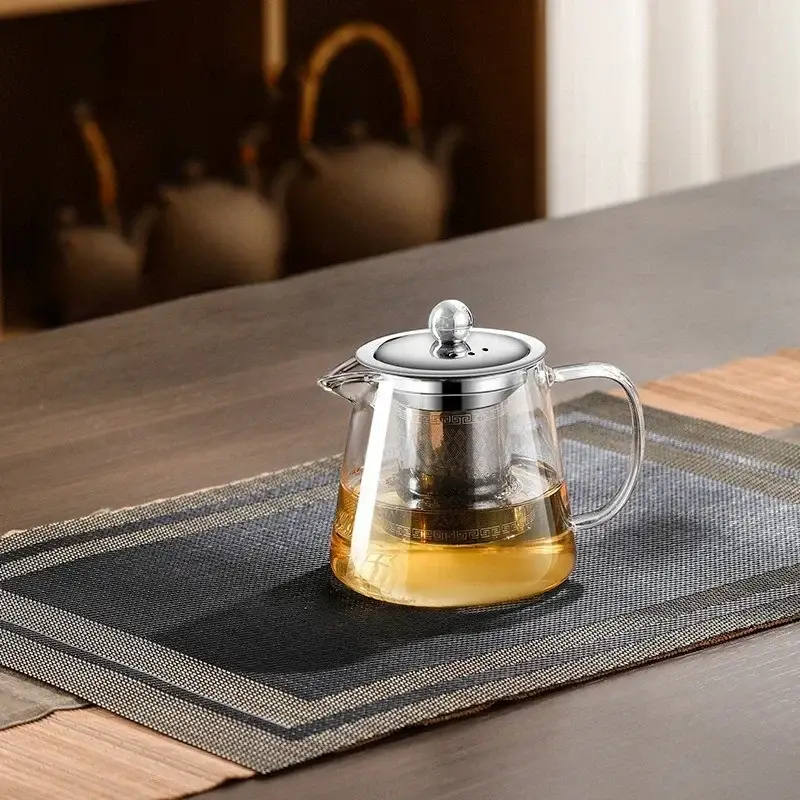 Théière en Verre et Inox