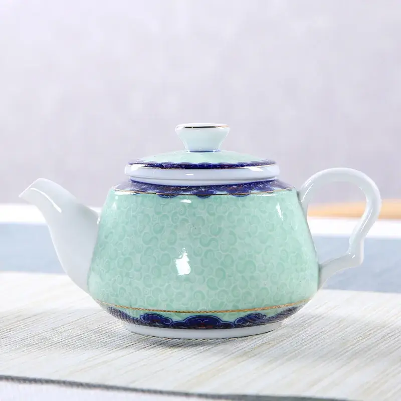 Théière céramique bleue