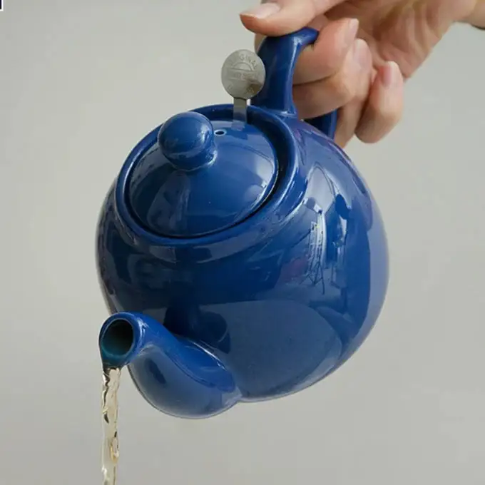 Théière Bleue en Céramique