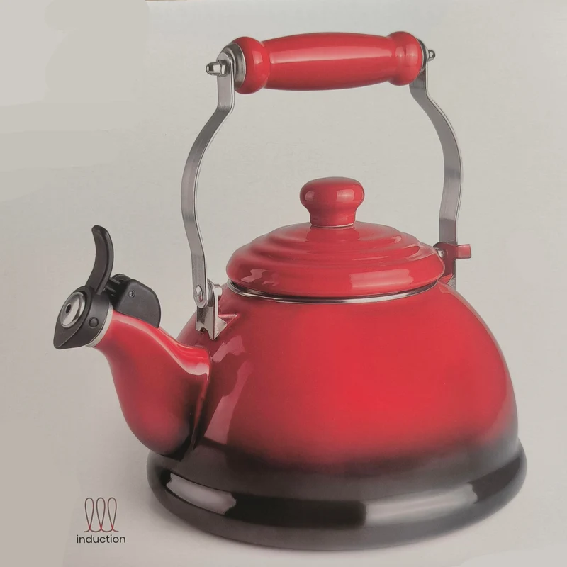 Bouilloire émaillée Rouge Induction 2,4L