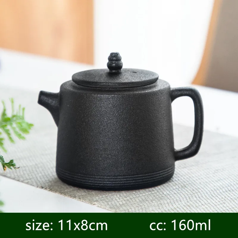 Théière en Porcelaine Noire Petite 130 à 210ml
