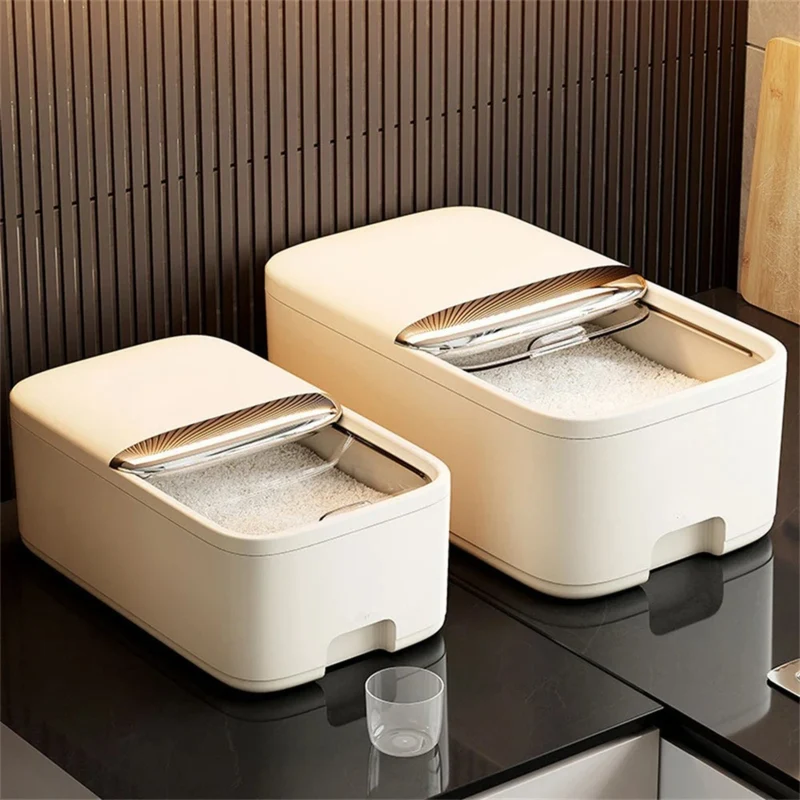 Boite de Conservation Alimentaire | FortiStock™ Beige Grande Capacité