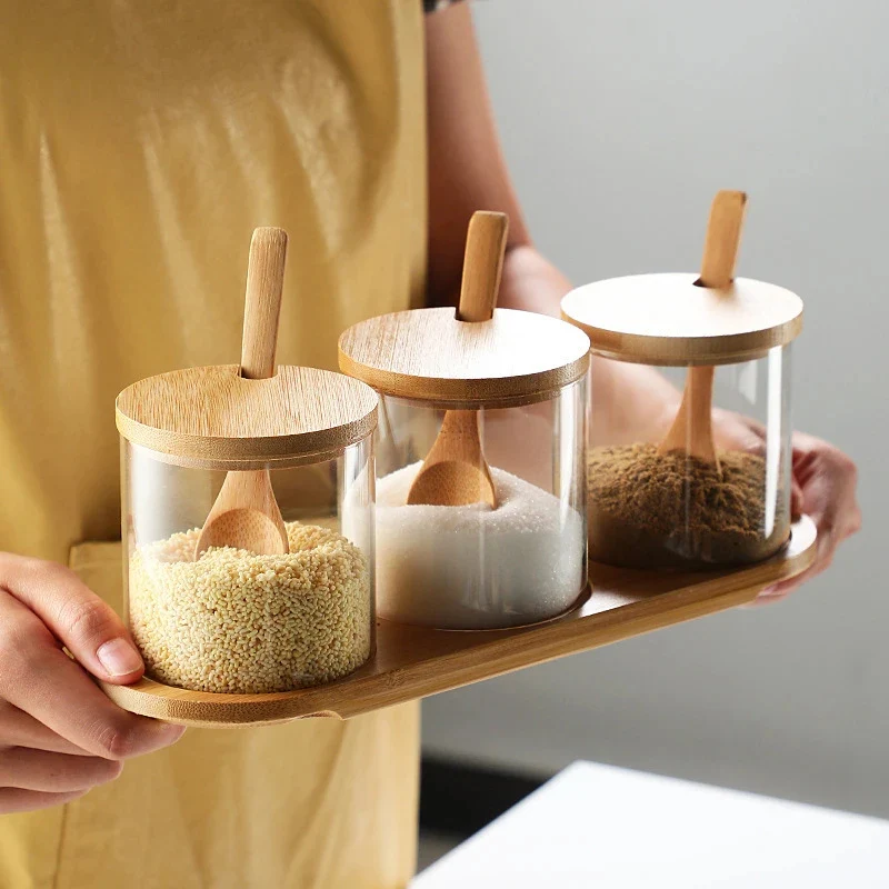 Pots A Epices | AromaTrio™ Verre et Bambou