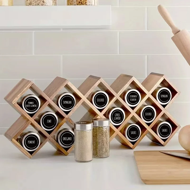 Rangement Epices | OrganiBois™ 18 Compartiments